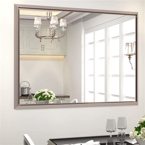 bathroom mirror 36 x 48|48x36 inch beveled contemporary mirror.